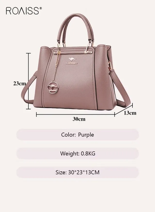 Leather Women Shoulder Bag Women's Handbag Elegant Patent Leather Bag Waterproof Handbag Shoulder Bag Women Large Capacity Bag – image 7