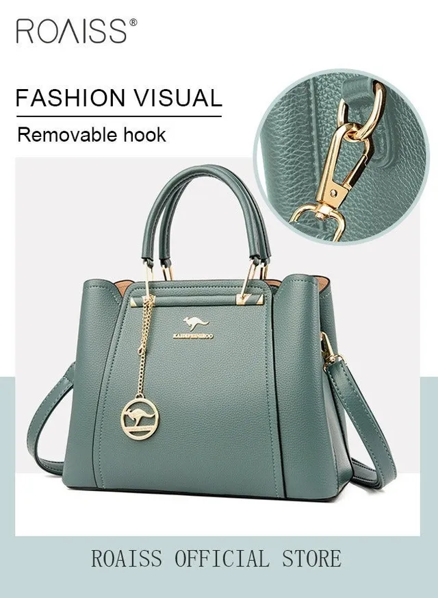Leather Women Shoulder Bag Women's Handbag Elegant Patent Leather Bag Waterproof Handbag Shoulder Bag Women Large Capacity Bag – image 6