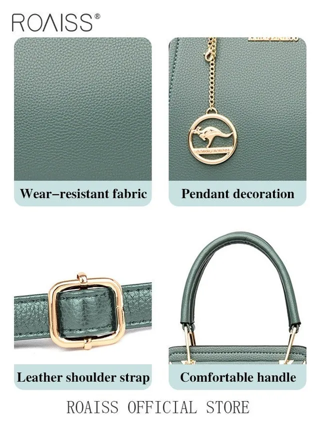 Leather Women Shoulder Bag Women's Handbag Elegant Patent Leather Bag Waterproof Handbag Shoulder Bag Women Large Capacity Bag – image 7