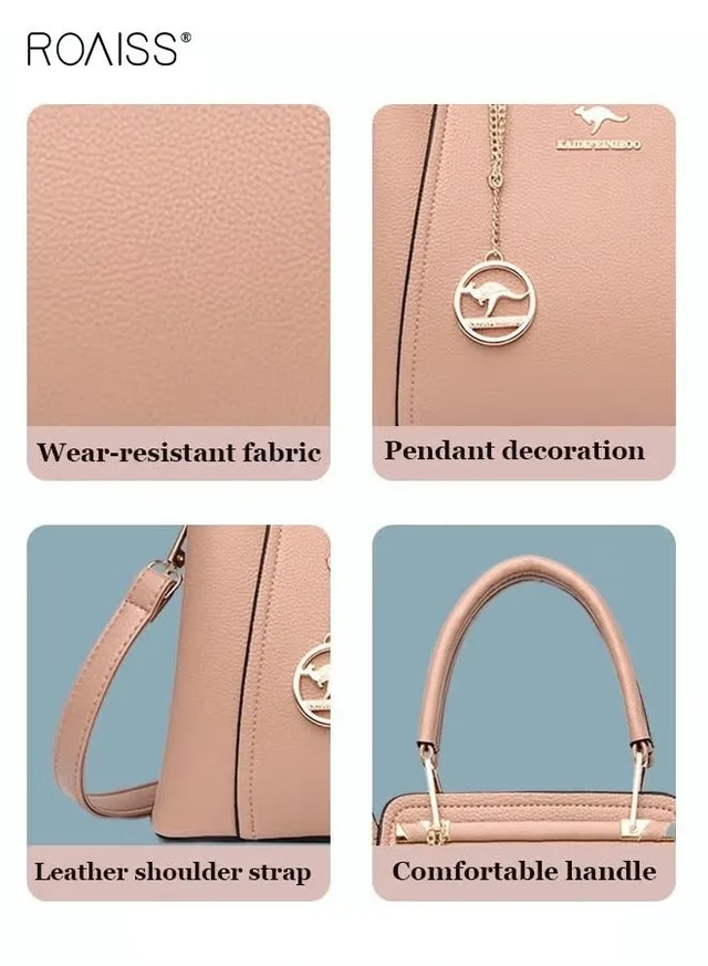 Leather Women Shoulder Bag Women's Handbag Elegant Patent Leather Bag Waterproof Handbag Shoulder Bag Women Large Capacity Bag – image 9