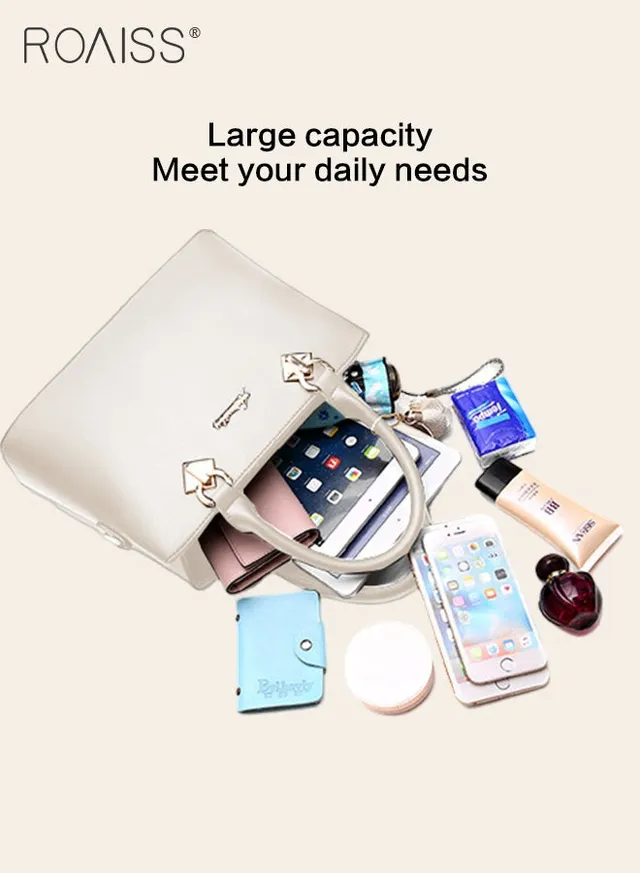 Leather Women Shoulder Bag Women's Handbag Elegant Patent Leather Bag Waterproof Handbag Shoulder Bag Women Large Capacity Bag – image 4
