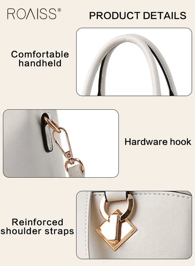 Leather Women Shoulder Bag Women's Handbag Elegant Patent Leather Bag Waterproof Handbag Shoulder Bag Women Large Capacity Bag – image 6