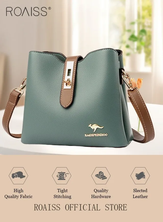 Women's Patent PU Leather Two-Tone Handbag, Elegant Structured Tote Bag with Detachable Shoulder Strap, Ladies Classic Shoulder Bag  Handle Satchel Bag with Gold-Tone Hardware, Multi-Functional Crossbody Purse for Work Office Business Everyday Casual Wear – image 4