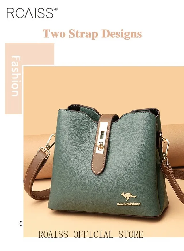Women's Patent PU Leather Two-Tone Handbag, Elegant Structured Tote Bag with Detachable Shoulder Strap, Ladies Classic Shoulder Bag  Handle Satchel Bag with Gold-Tone Hardware, Multi-Functional Crossbody Purse for Work Office Business Everyday Casual Wear – image 8