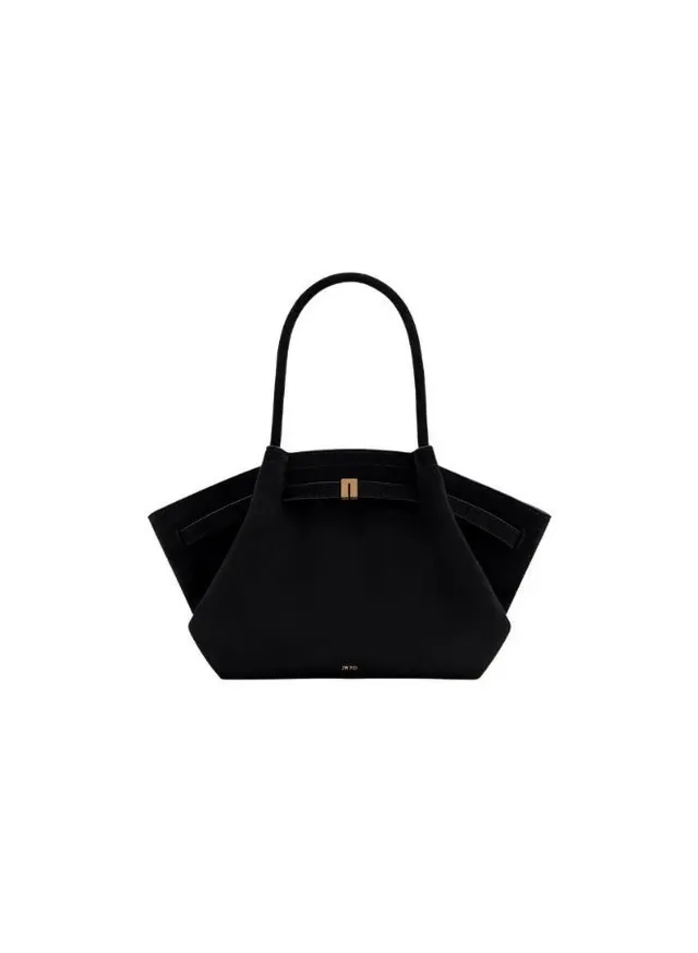 Hana Medium Faux Suede Tote Bag - Black