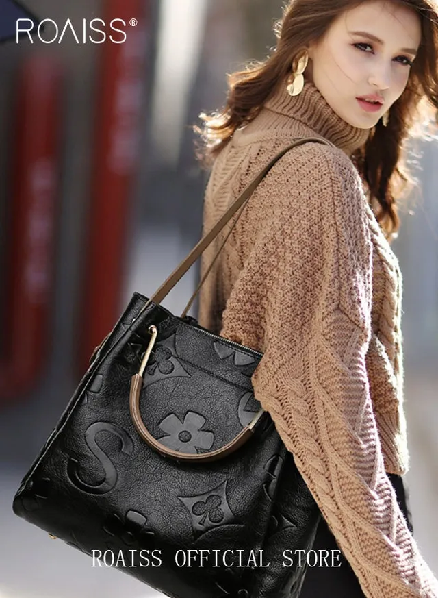 Premium Large Capacity Handbag for Women Exquisite Texture Embossed Tote Casual Top Handle Bucket Crossbody Bags with Gift Bag Gifts for Mother Wife Bridal Suitable for Ramadan Wedding or Leisure – image 2