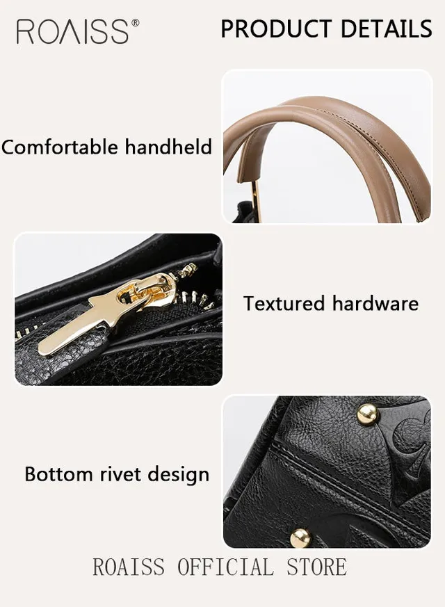 Premium Large Capacity Handbag for Women Exquisite Texture Embossed Tote Casual Top Handle Bucket Crossbody Bags with Gift Bag Gifts for Mother Wife Bridal Suitable for Ramadan Wedding or Leisure – image 6