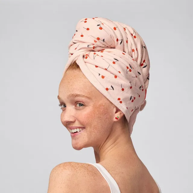 XL Hair Towel Wrap Cherry – image 2