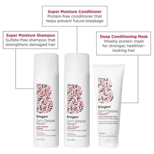 Hair Repair Kit: Deep Conditioning Mask, Super Moisture Shampoo, Conditioner – image 4
