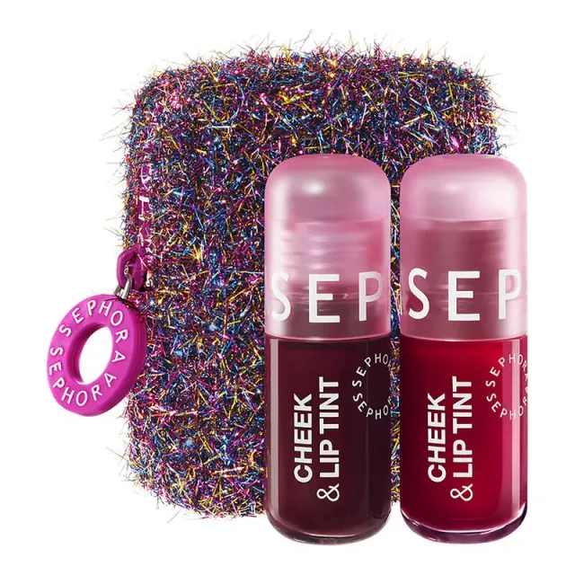 Cheek and Lip Tint Duo 2 Shades: Red and Burgundy