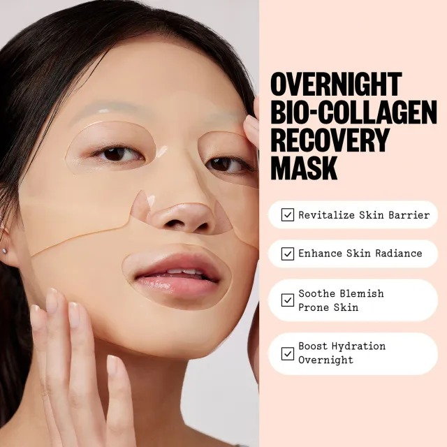 Overnight Bio-Collagen Recovery Sheet Mask - with Hyaluronic Acid and Peptides – image 2