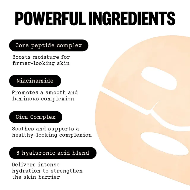 Overnight Bio-Collagen Recovery Sheet Mask - with Hyaluronic Acid and Peptides – image 3
