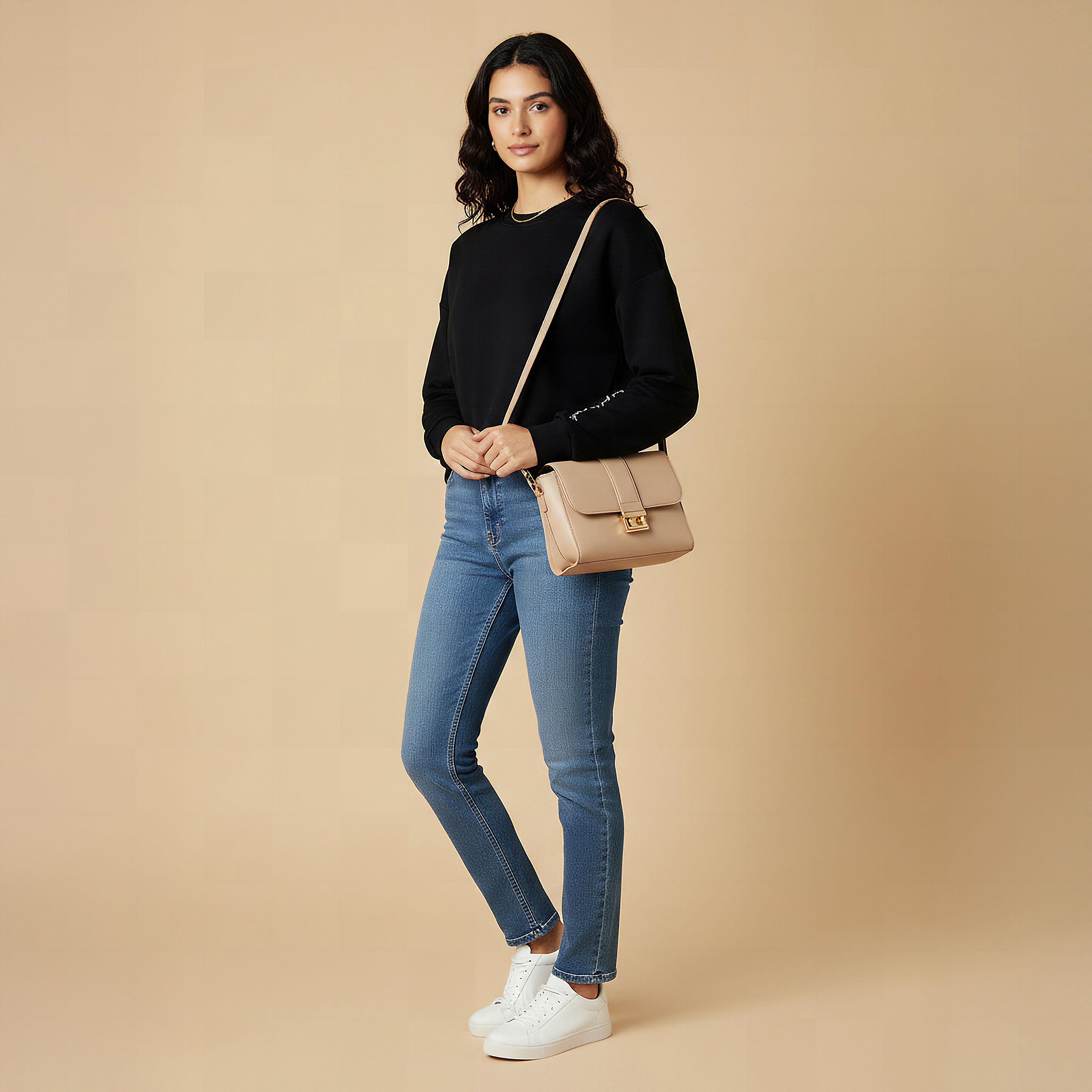 Regular Fit Sweatshirt with Slogan Print