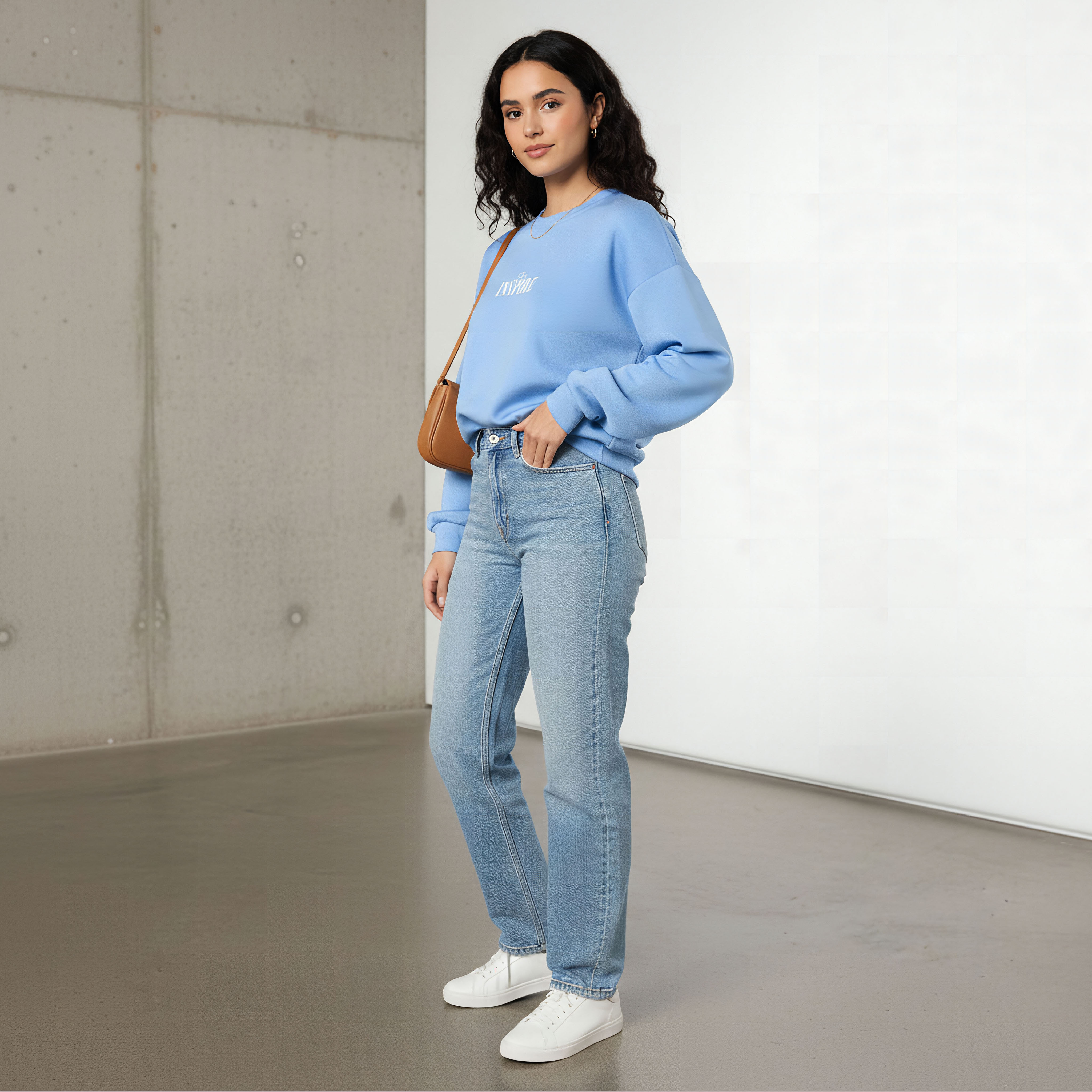 Regular Fit Sweatshirt with Slogan Print