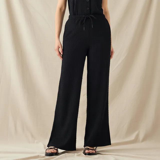 Mid-Rise Wide Leg Pants
