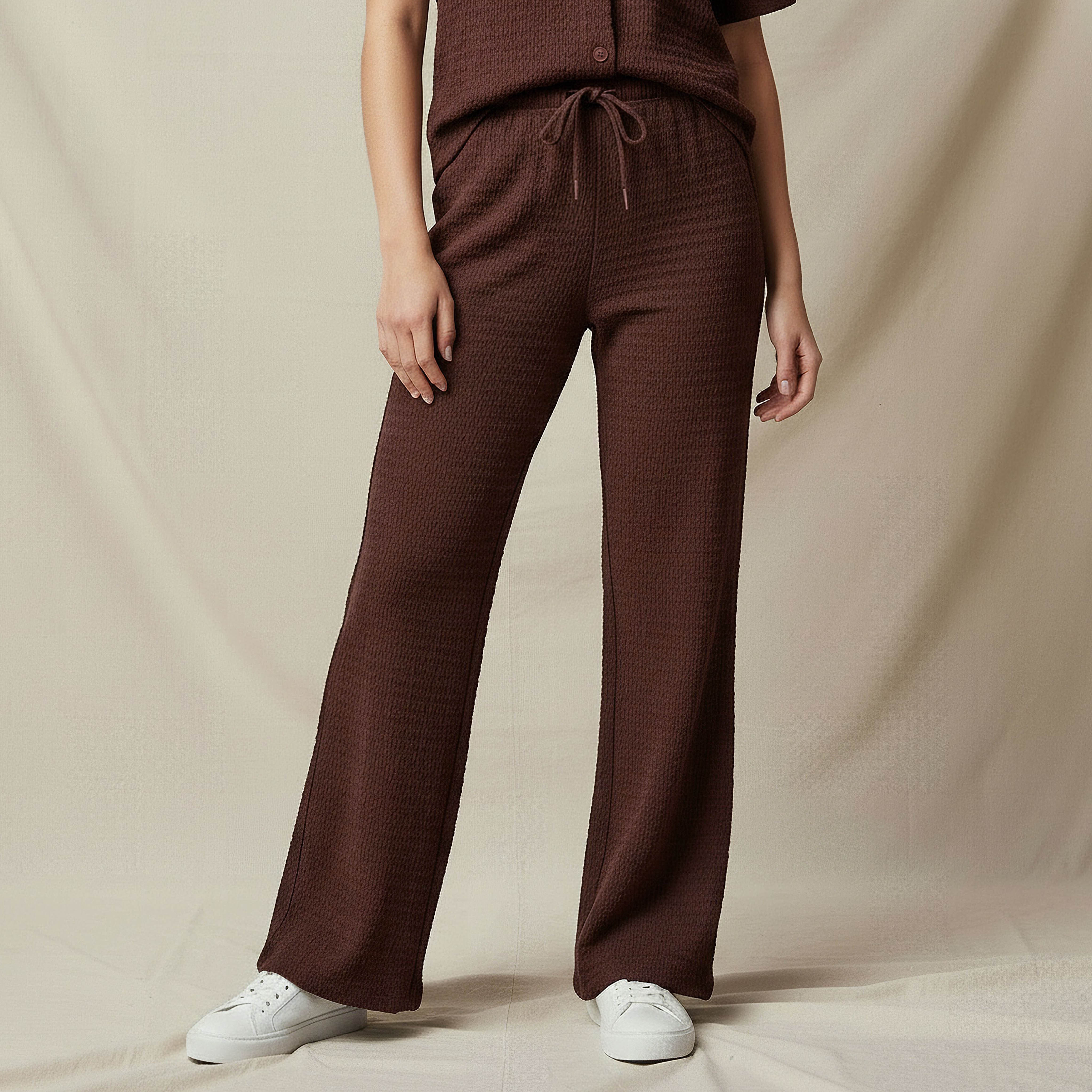 Mid-Rise Wide Leg Pants