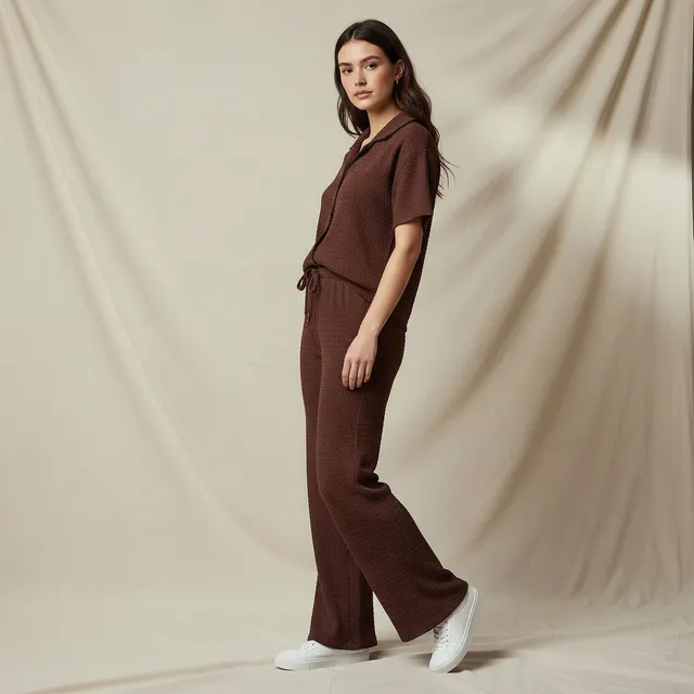 Mid-Rise Wide Leg Pants – image 4