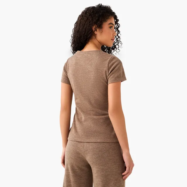Ruched Accent T-shirt – image 4