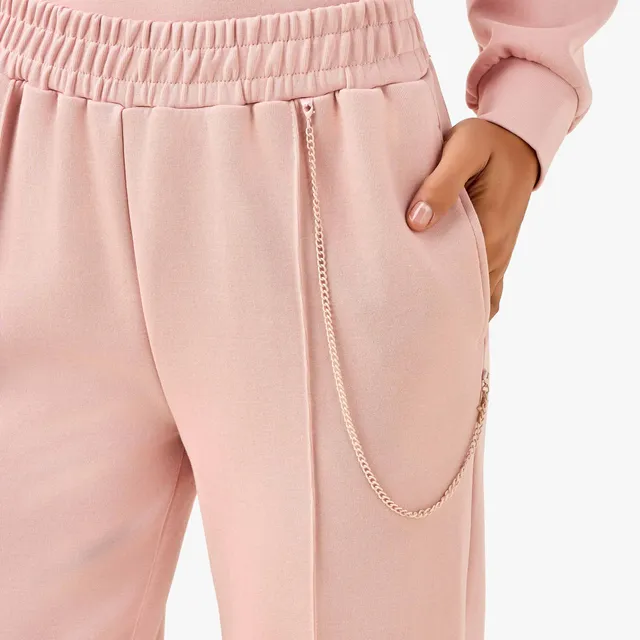 Regular Fit Mid-Rise Chain Detail Joggers – image 5
