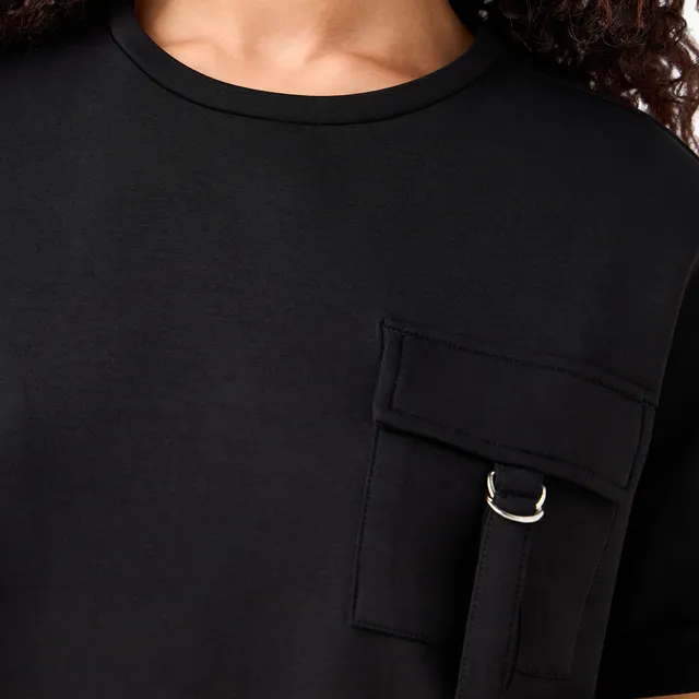 Boxy Modal Blend Utility Pocket T-shirt – image 5