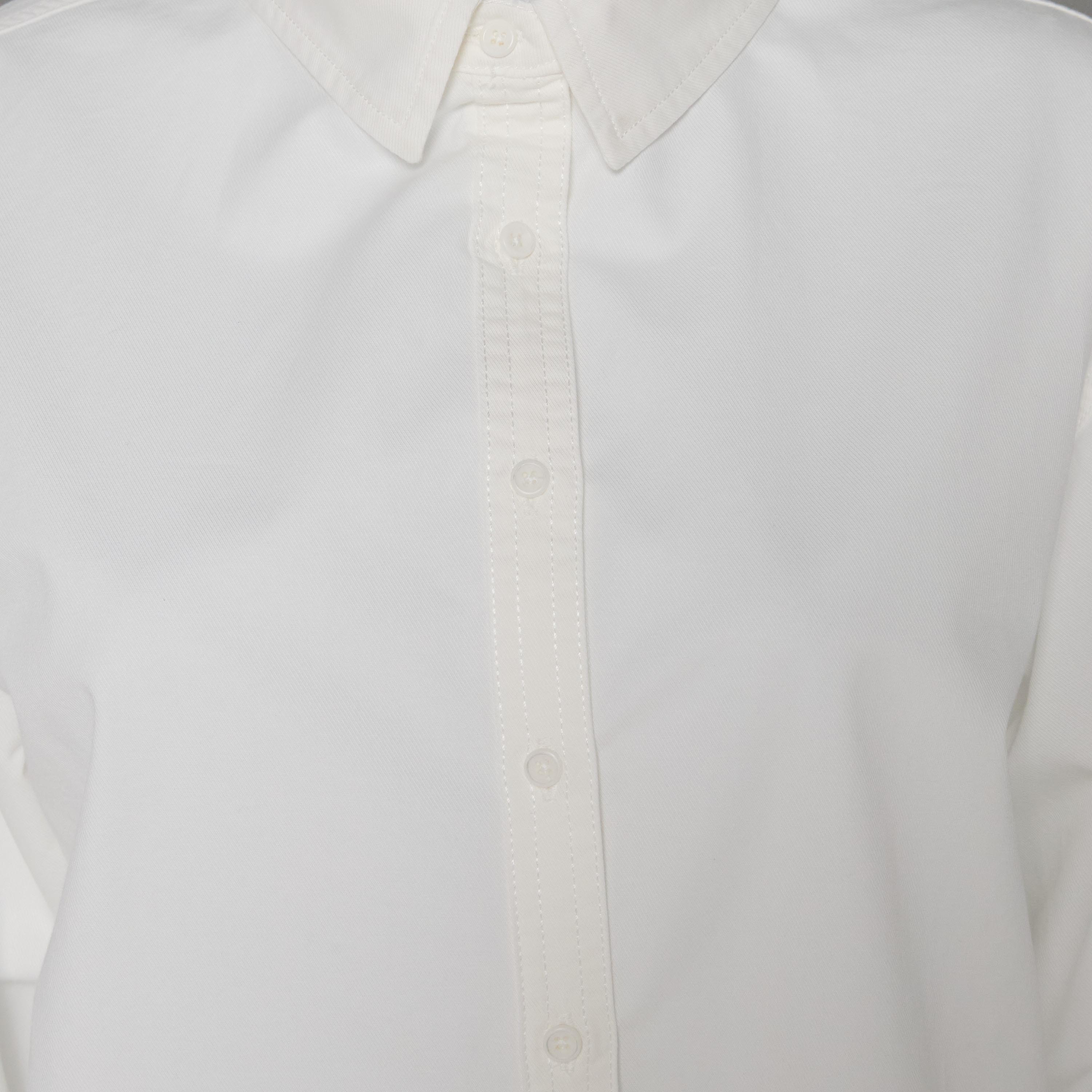 Oversized Cotton Shirt with High-Low Hem