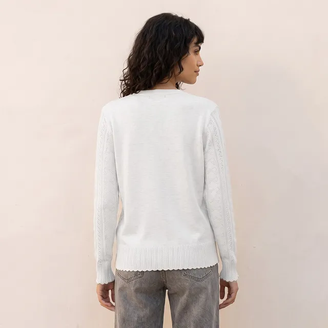 Splash Youth Textured V-neck Cardigan – image 4