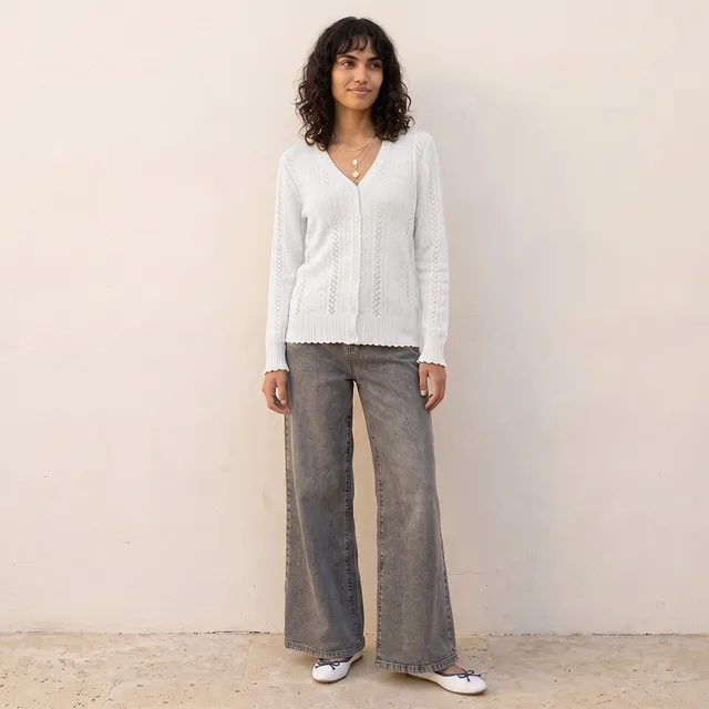 Splash Youth Textured V-neck Cardigan – image 5