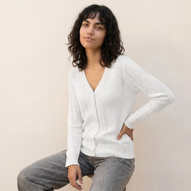 Splash Youth Textured V-neck Cardigan – image 6