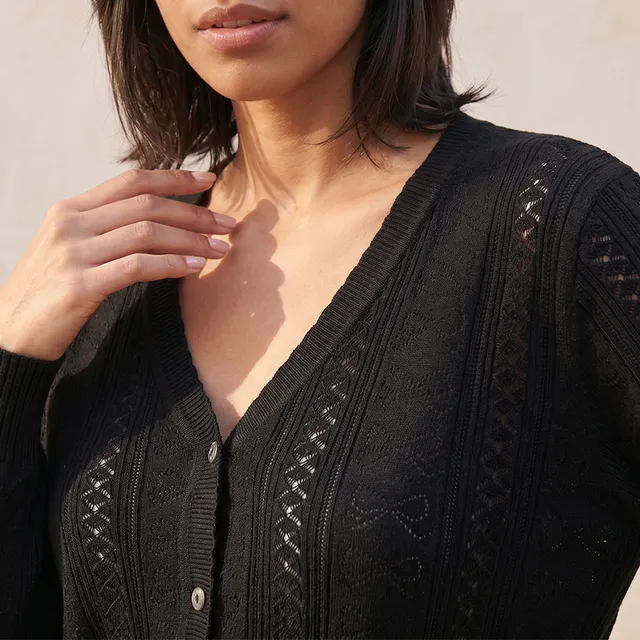 Splash Youth Textured V-neck Cardigan – image 6