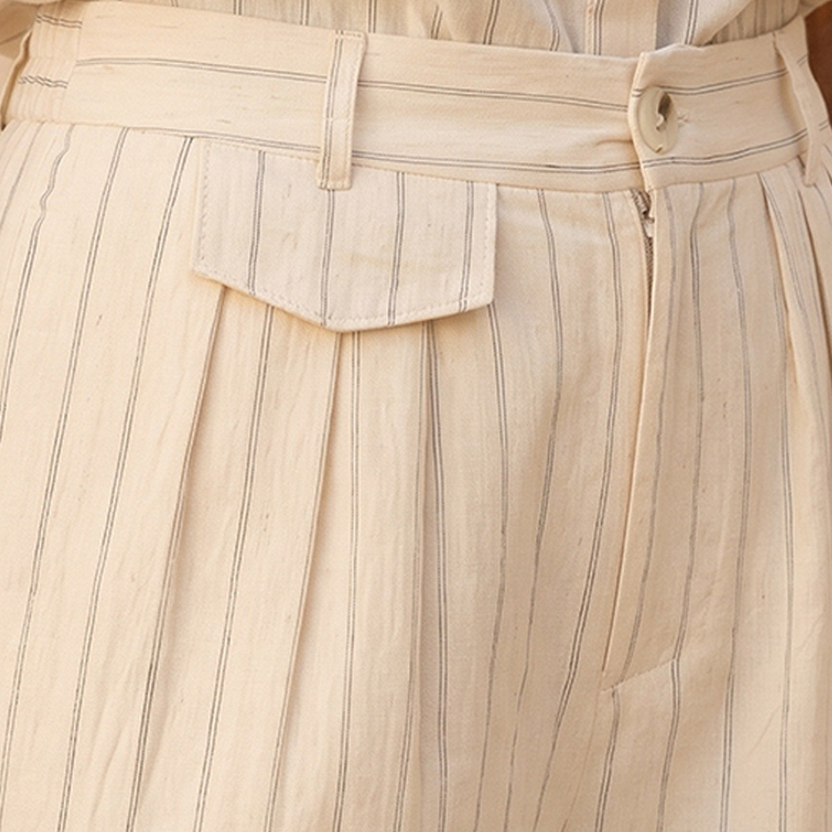 Splash Youth Relaxed Fit Button Closure Striped Trousers
