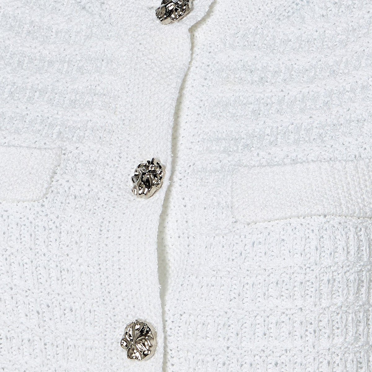 Splash Youth Textured Crew Neck Cardigan