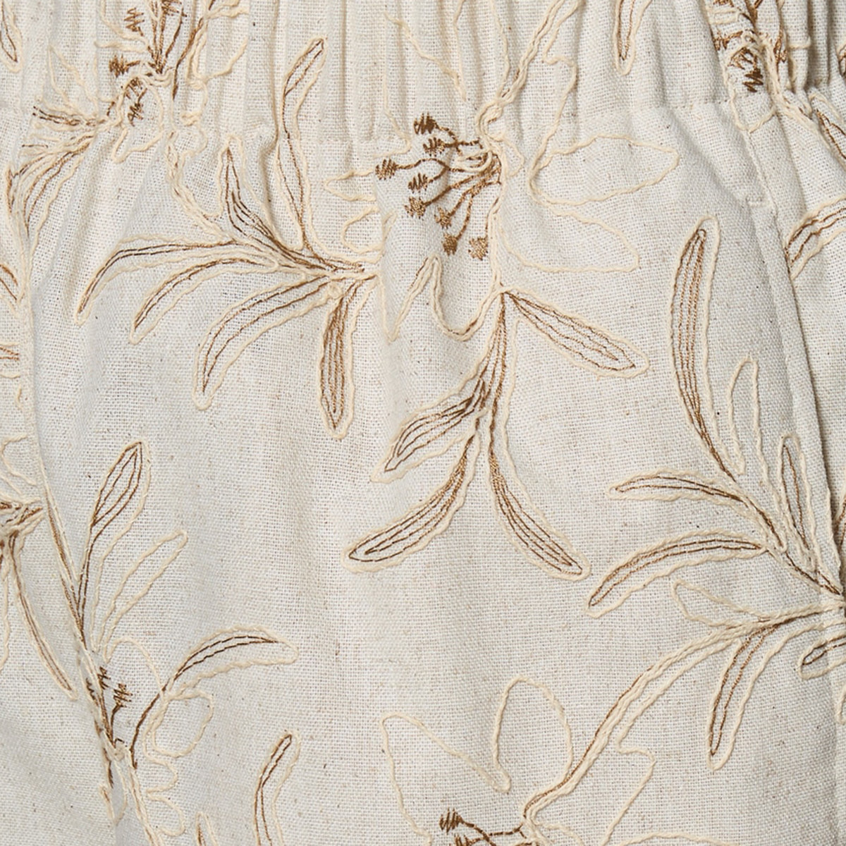 Mid-Rise Embroidered Jacquard Trousers