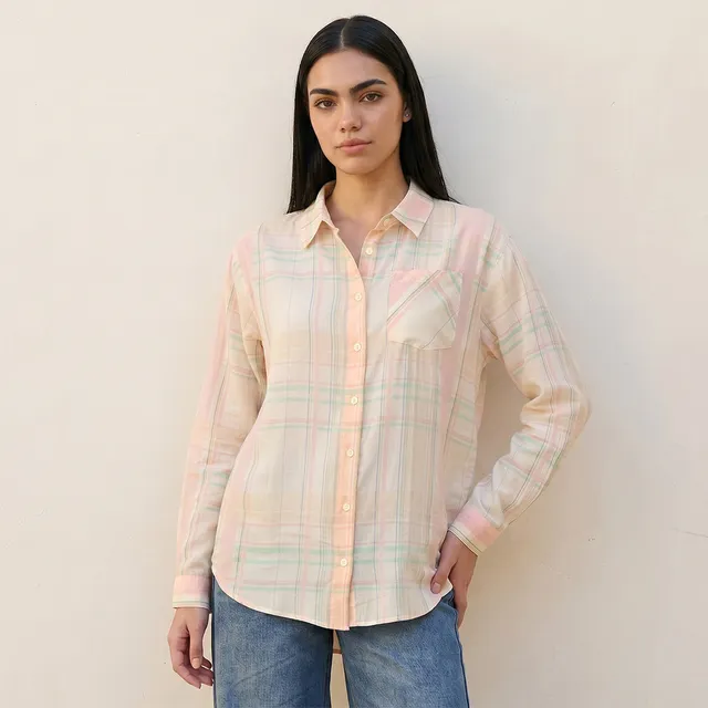 Splash Youth Shirt with Checked Design