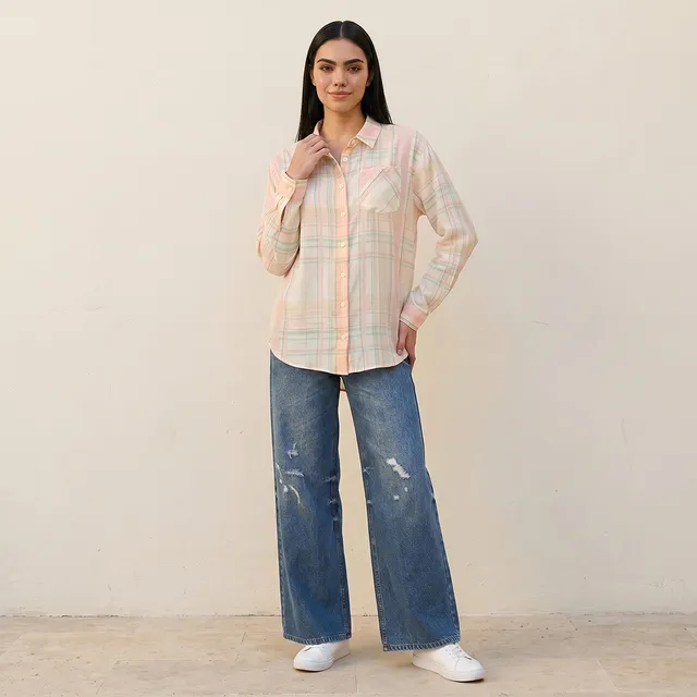 Splash Youth Shirt with Checked Design – image 3
