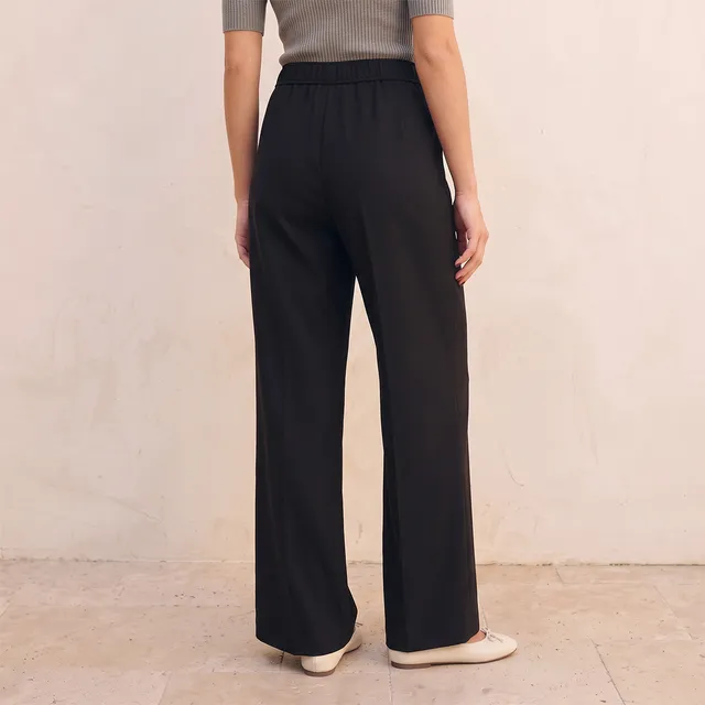 Splash Youth Wide Leg Elasticated Waist Pleated Trousers – image 4