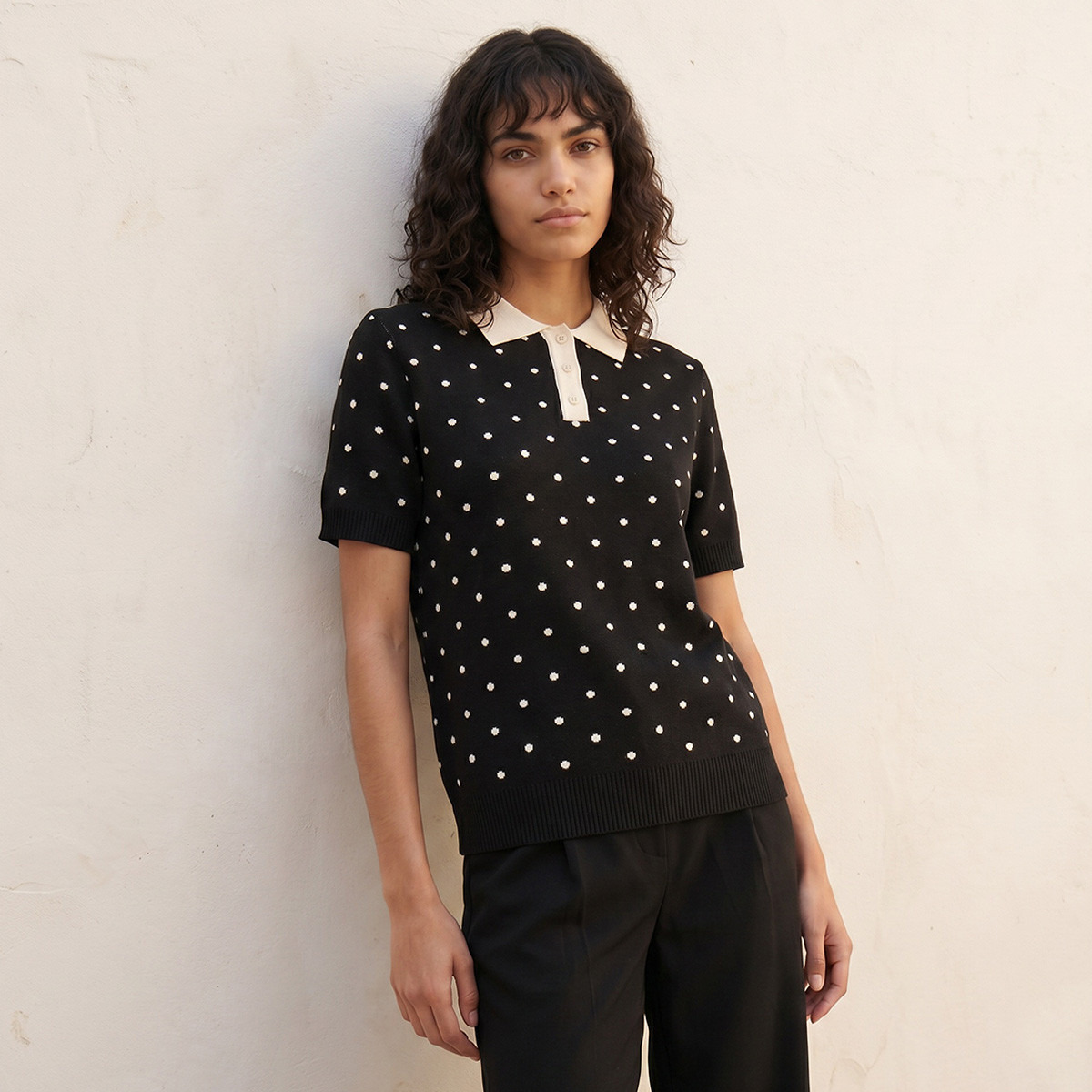 Splash Youth Polka Dot Print Sweater