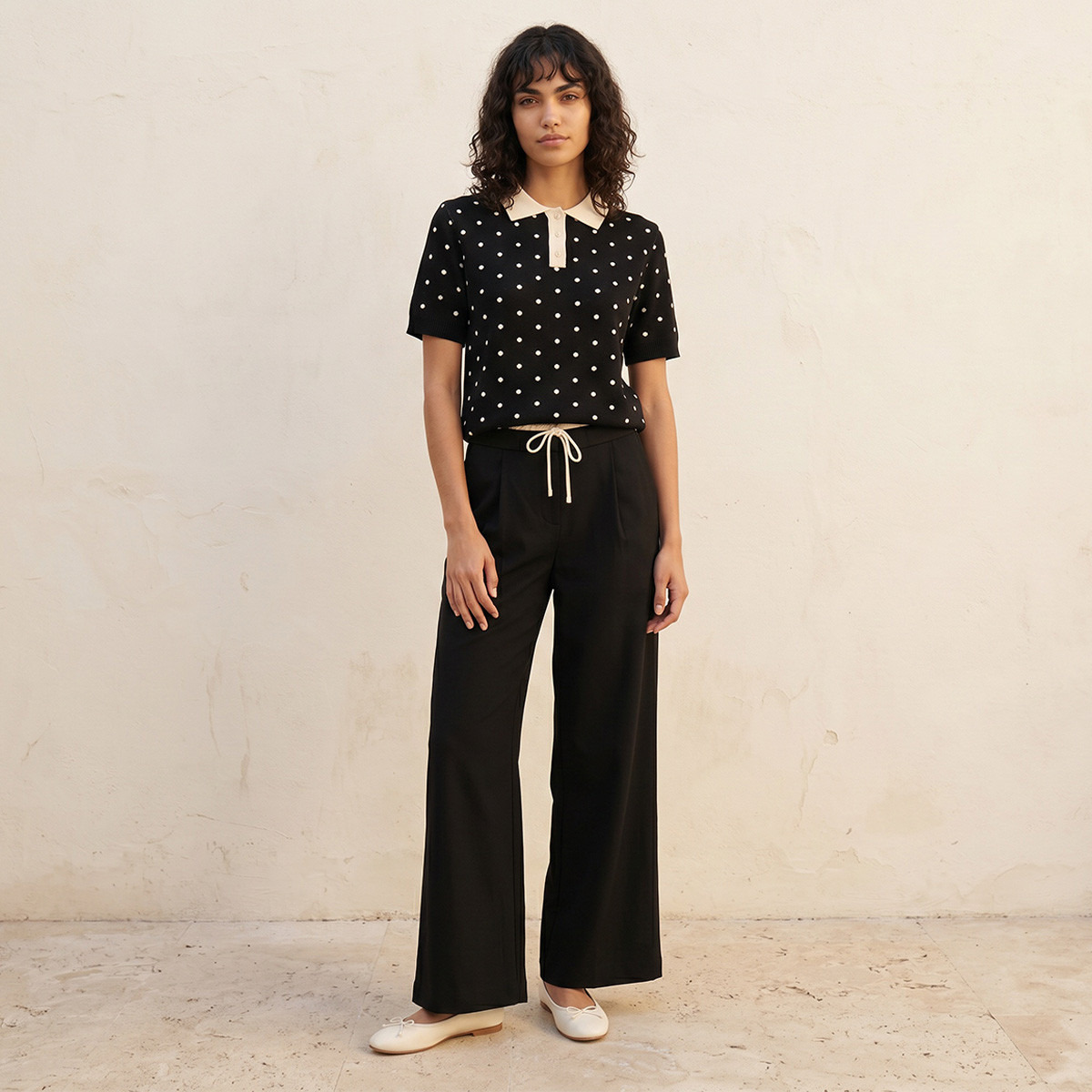 Splash Youth Polka Dot Print Sweater