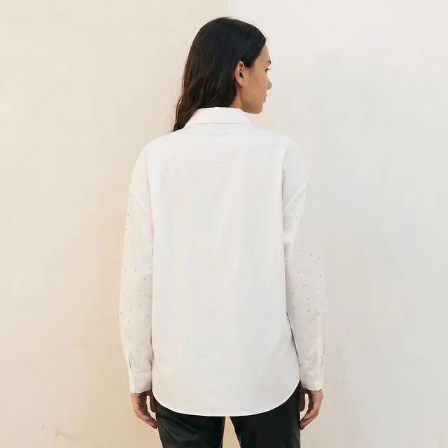 Splash Youth Oversized Cotton Shirt with Embellished Design – image 5