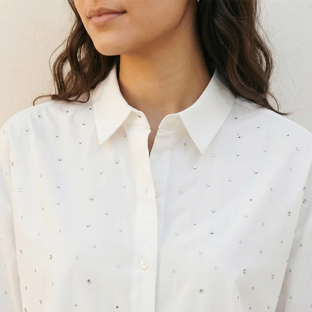 Splash Youth Oversized Cotton Shirt with Embellished Design – image 6