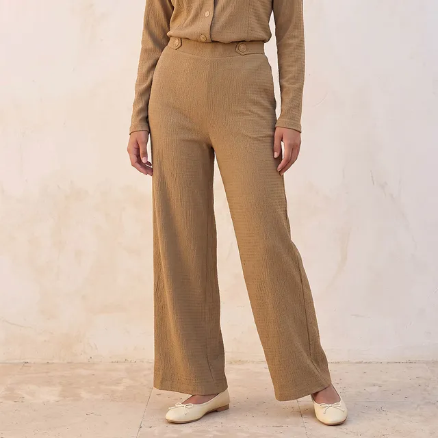 Splash Youth Elastic Waist Textured Pants