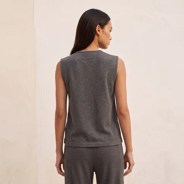 Splash Youth Textured Sleeveless Top with Buttons – image 3