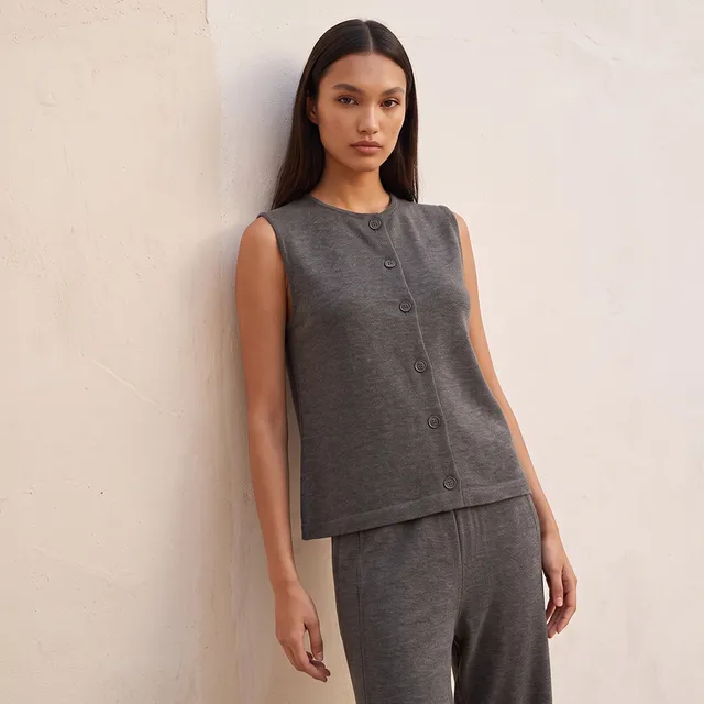 Splash Youth Textured Sleeveless Top with Buttons – image 5