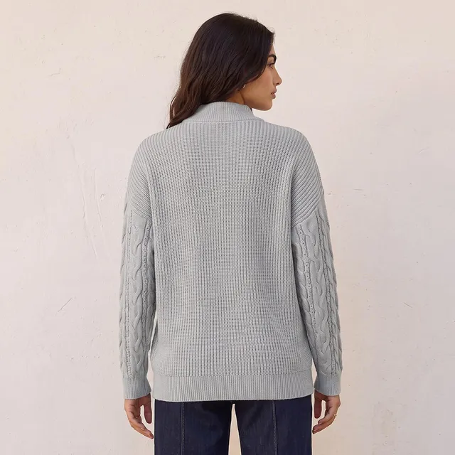 Splash Youth Oversized Cable Knit Sweater – image 4