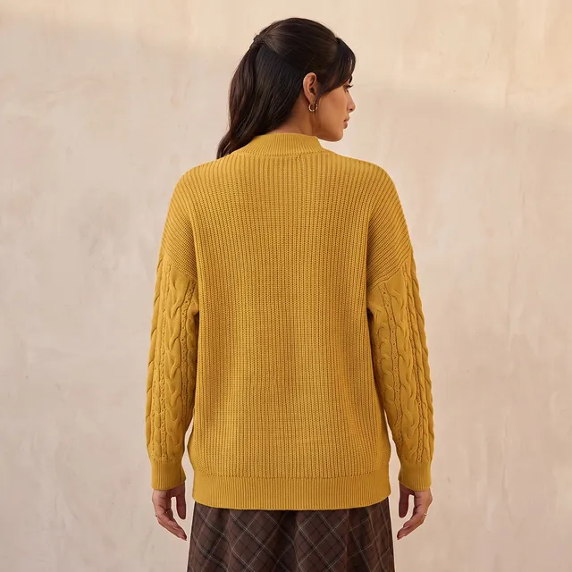 Splash Youth Oversized Cable Knit Sweater – image 3