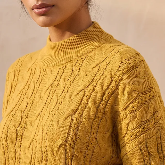 Splash Youth Oversized Cable Knit Sweater – image 4