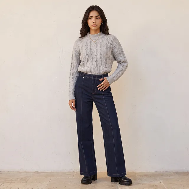 Splash Youth Oversized Cable Knit Sweater – image 2