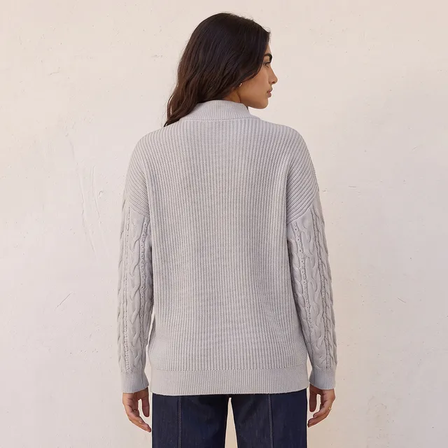 Splash Youth Oversized Cable Knit Sweater – image 3