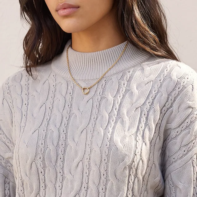 Splash Youth Oversized Cable Knit Sweater – image 4