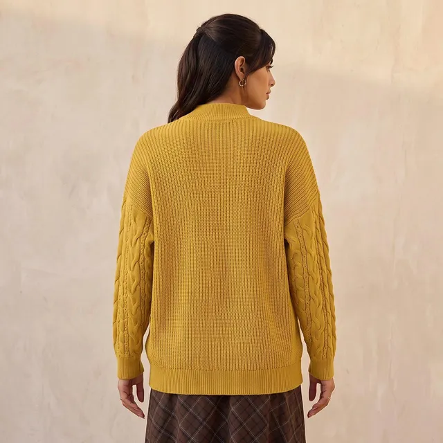كنزة للشباب فضفاض بنقشات من سبلاش – صورة 4