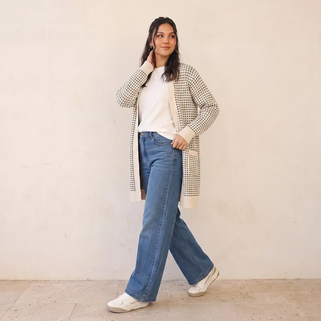 Splash Youth Longline Textured Cardigan – image 5